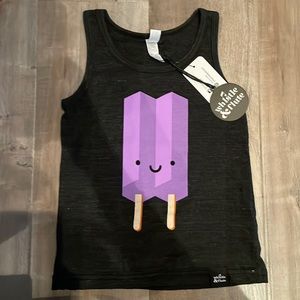 Whistle & Flute, 4T charcoal grey popsicle tank top